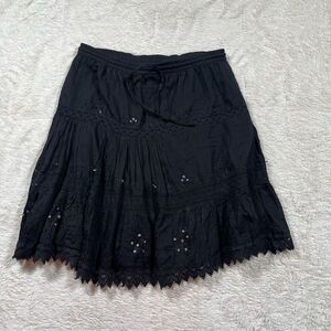 Vintage Y2K Want Mini Pleated Sequin Drawstring Mini Skirt